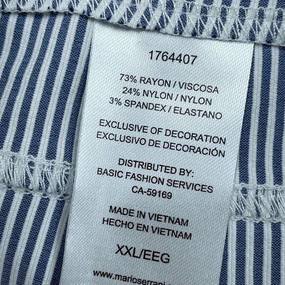 Mario Serrani Italy Womens Striped Cropped Pants XXL Slim Fit a1526 - Picture 4 of 7